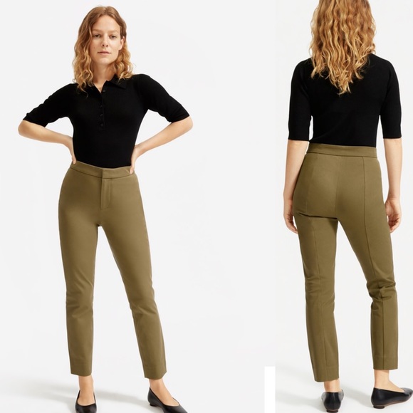 Everlane Pants - Everlane The Fixed-Waist Work Pant olive 8